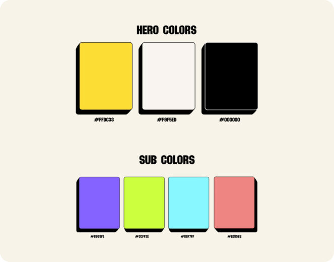 Hero colors en Sub colors